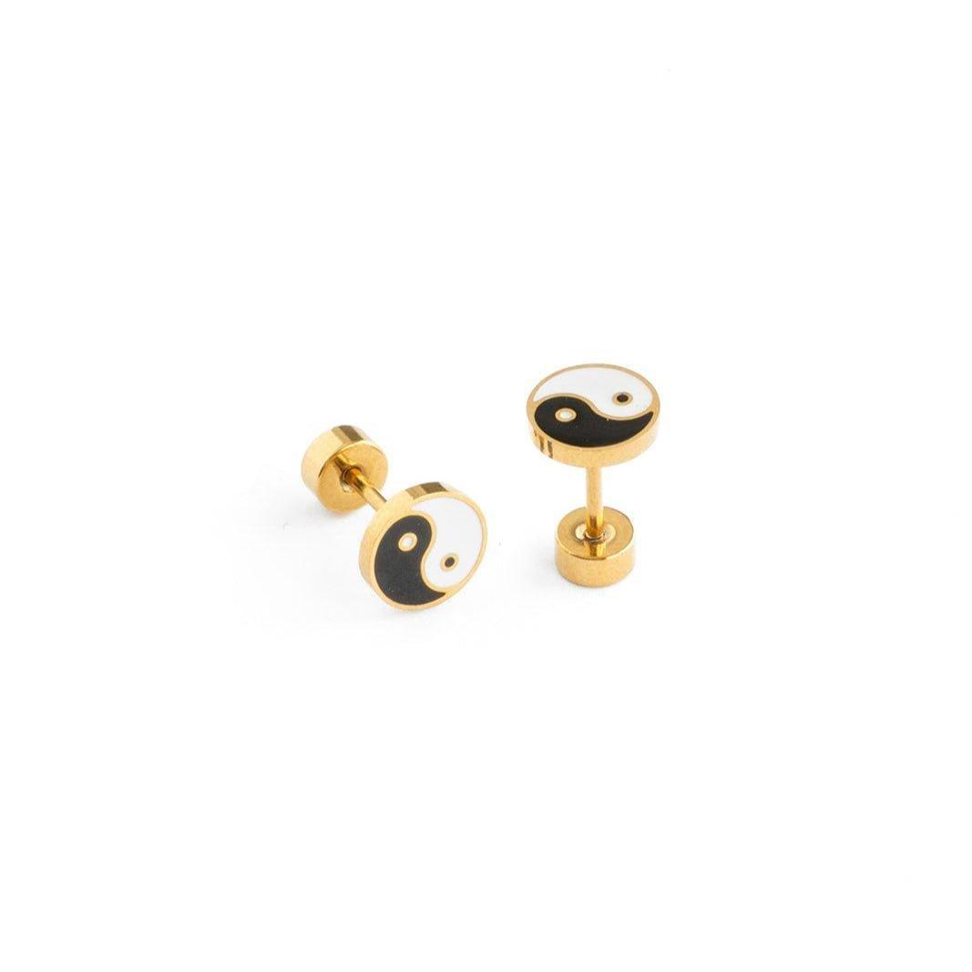 Yin Yang Stud Earrings image number 3
