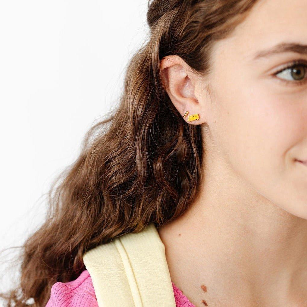 School Bus Stud Earrings image number 2