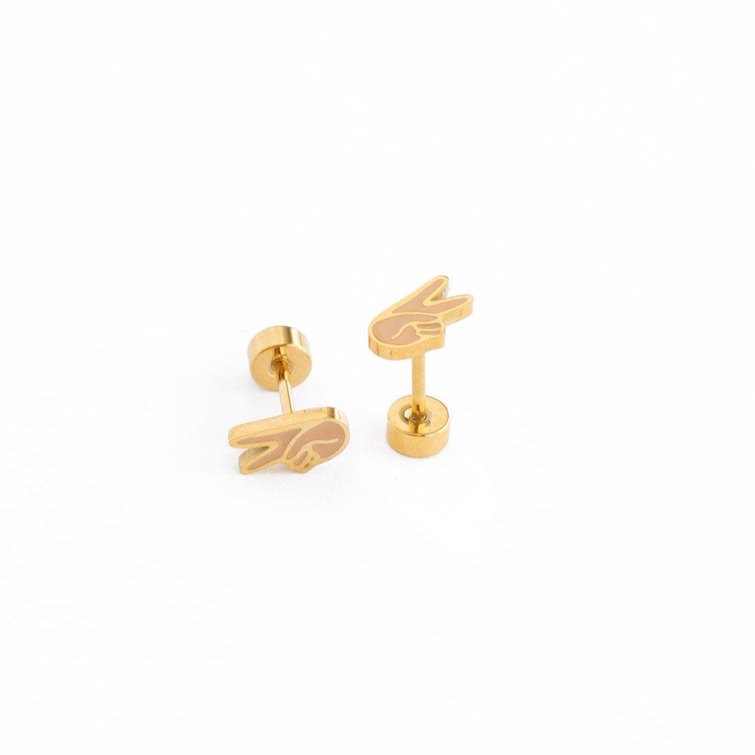 Peace Stud Earrings image number 3
