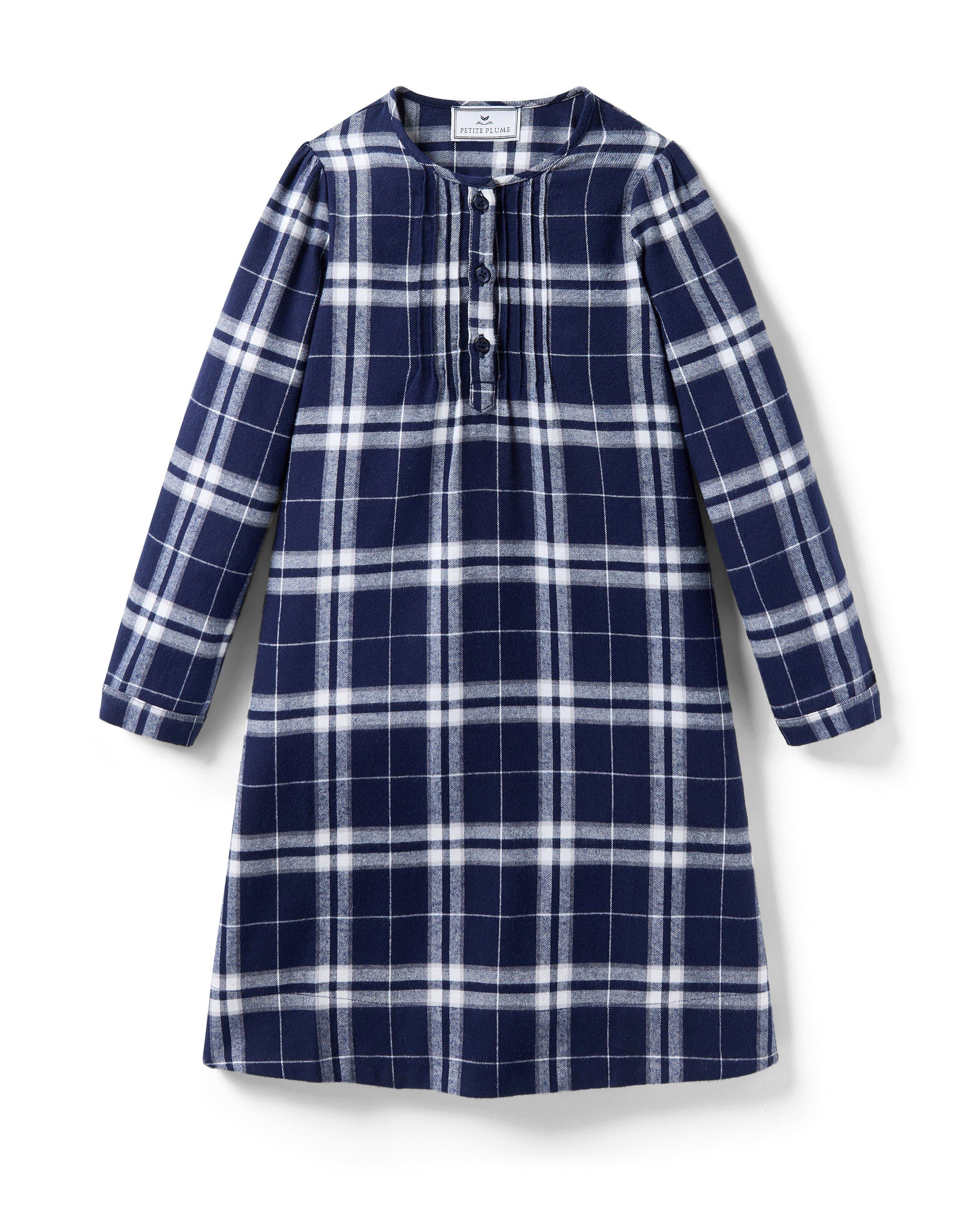 Children's Brushed Twill Beatrice Nightgown in Oxford Tartan