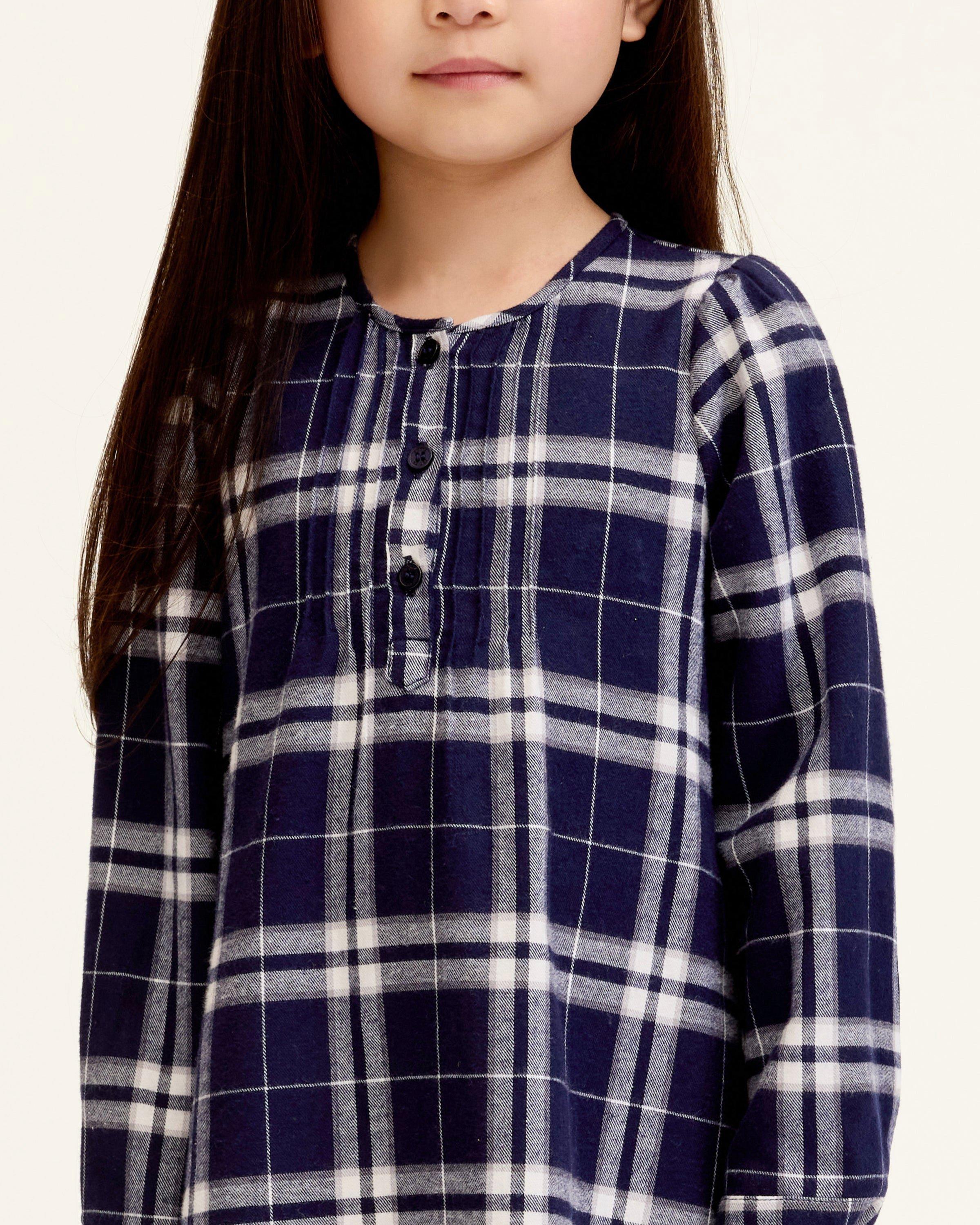 Children's Brushed Twill Beatrice Nightgown in Oxford Tartan image number 2