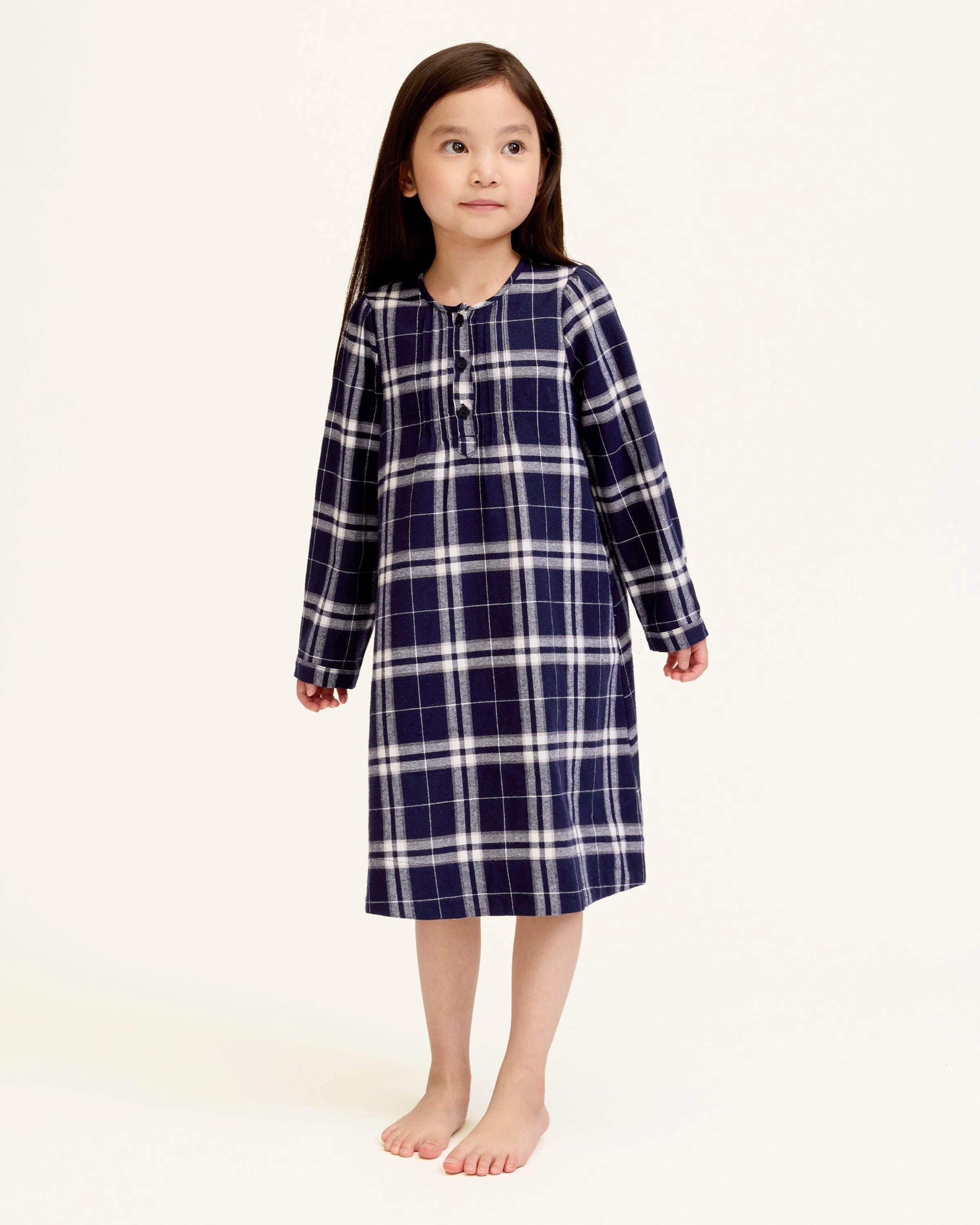 Children's Brushed Twill Beatrice Nightgown in Oxford Tartan image number 1