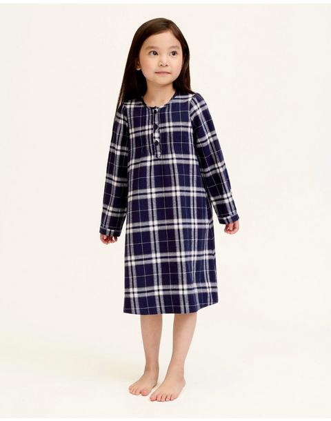 Children's Brushed Twill Beatrice Nightgown in Oxford Tartan