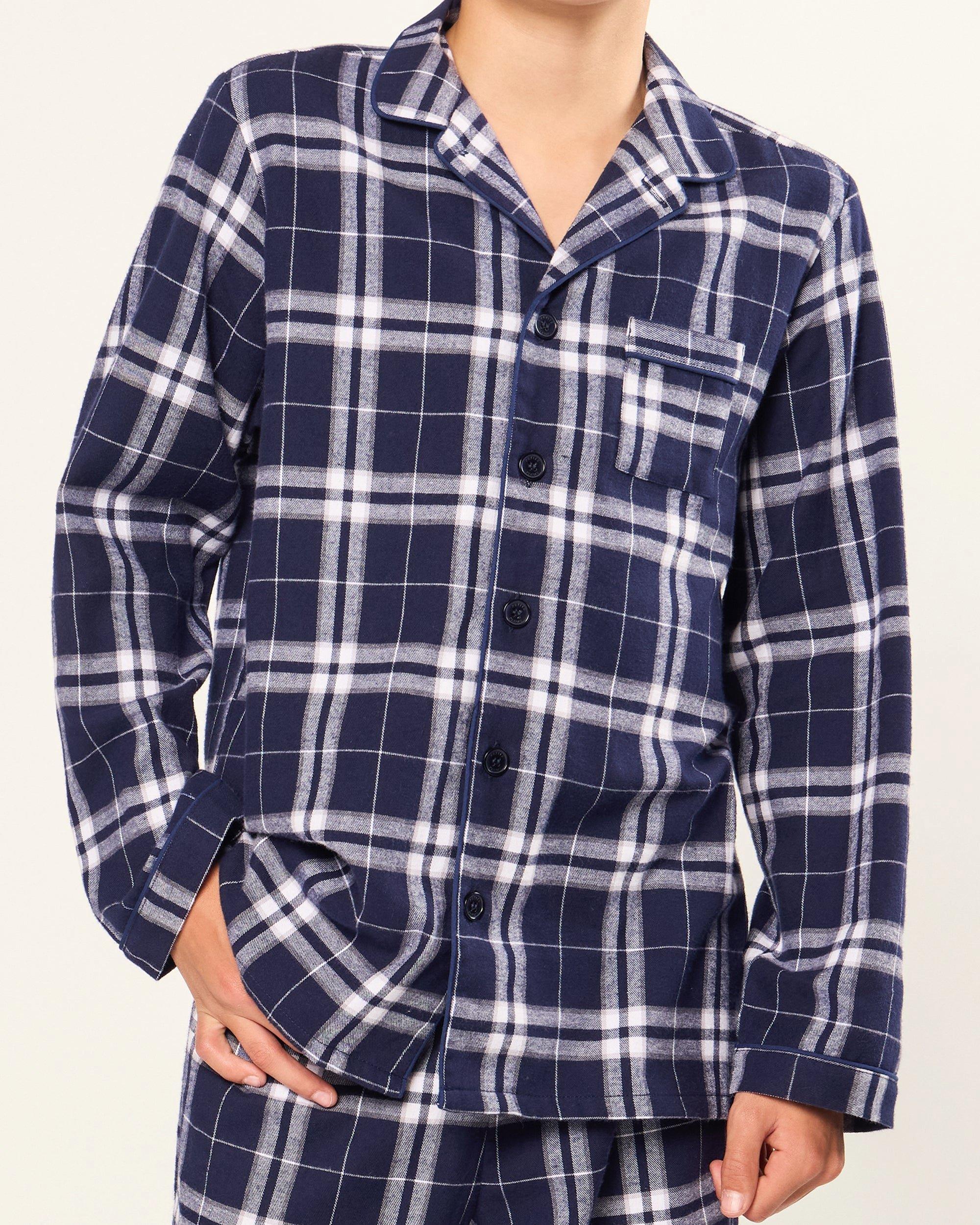 Children's Brushed Twill Pajama in Oxford Tartan image number 2