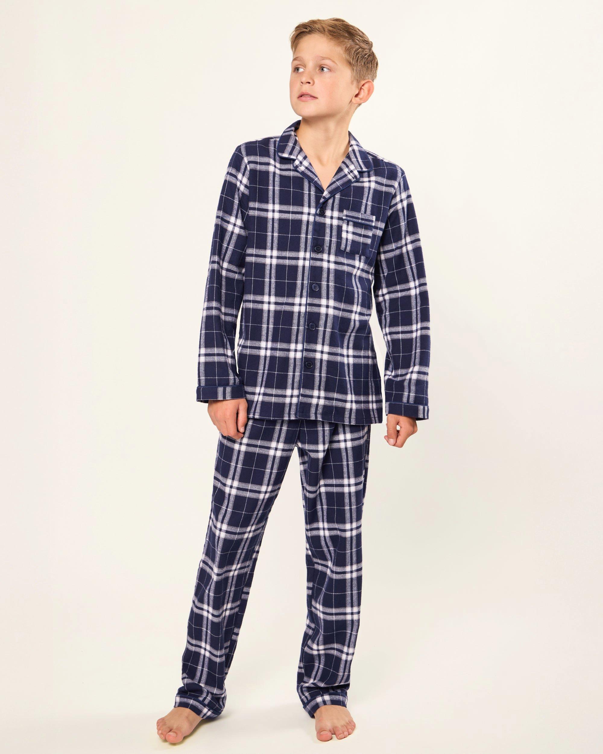 Children's Brushed Twill Pajama in Oxford Tartan image number 1