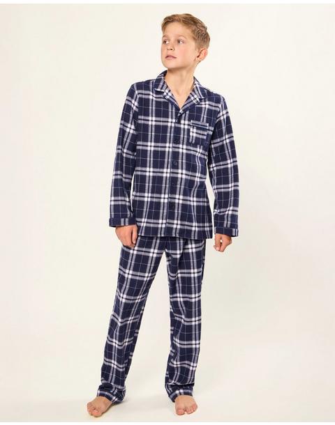 Children's Brushed Twill Pajama in Oxford Tartan