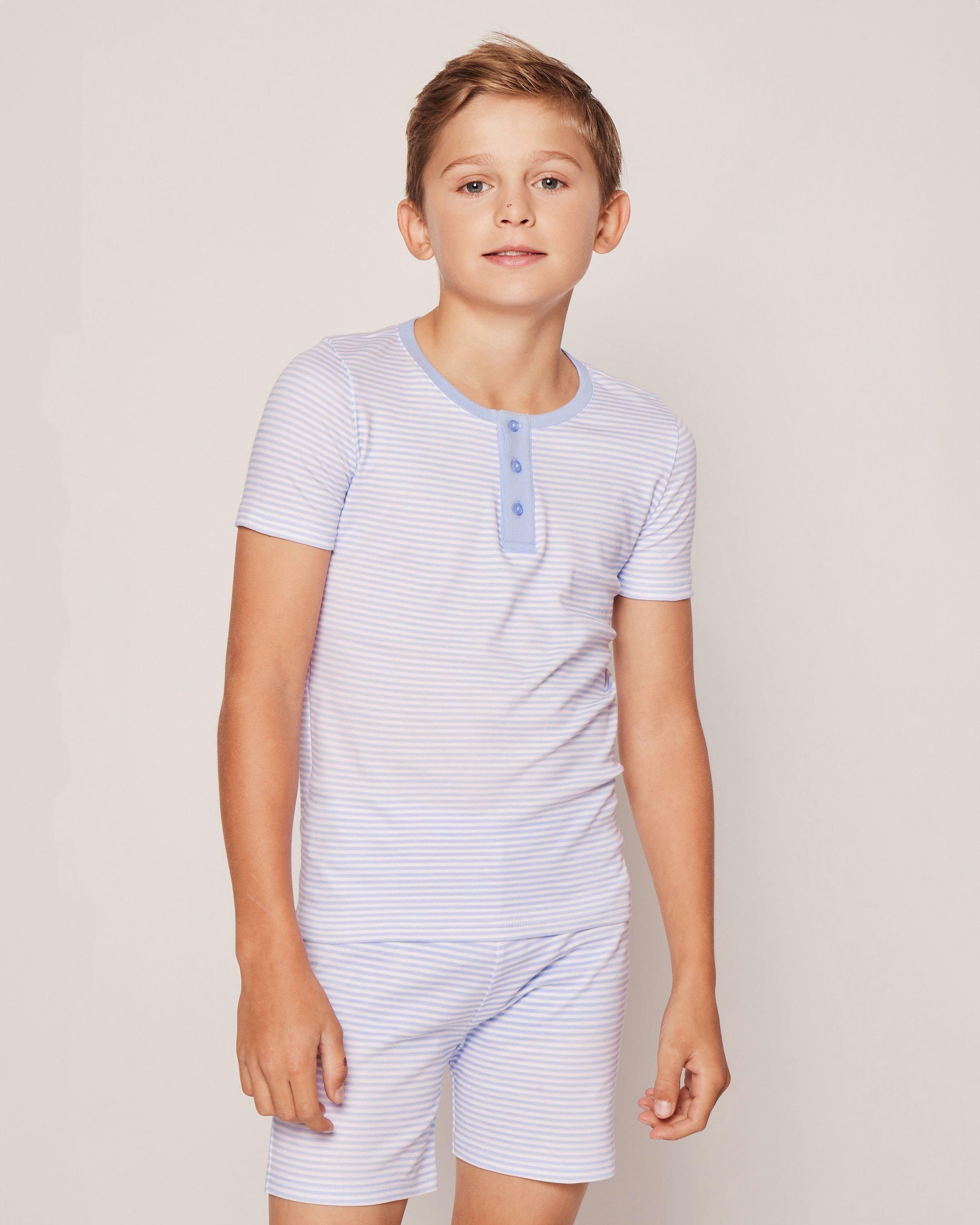 Blue Stripes Snug Fit Short Set image number 1