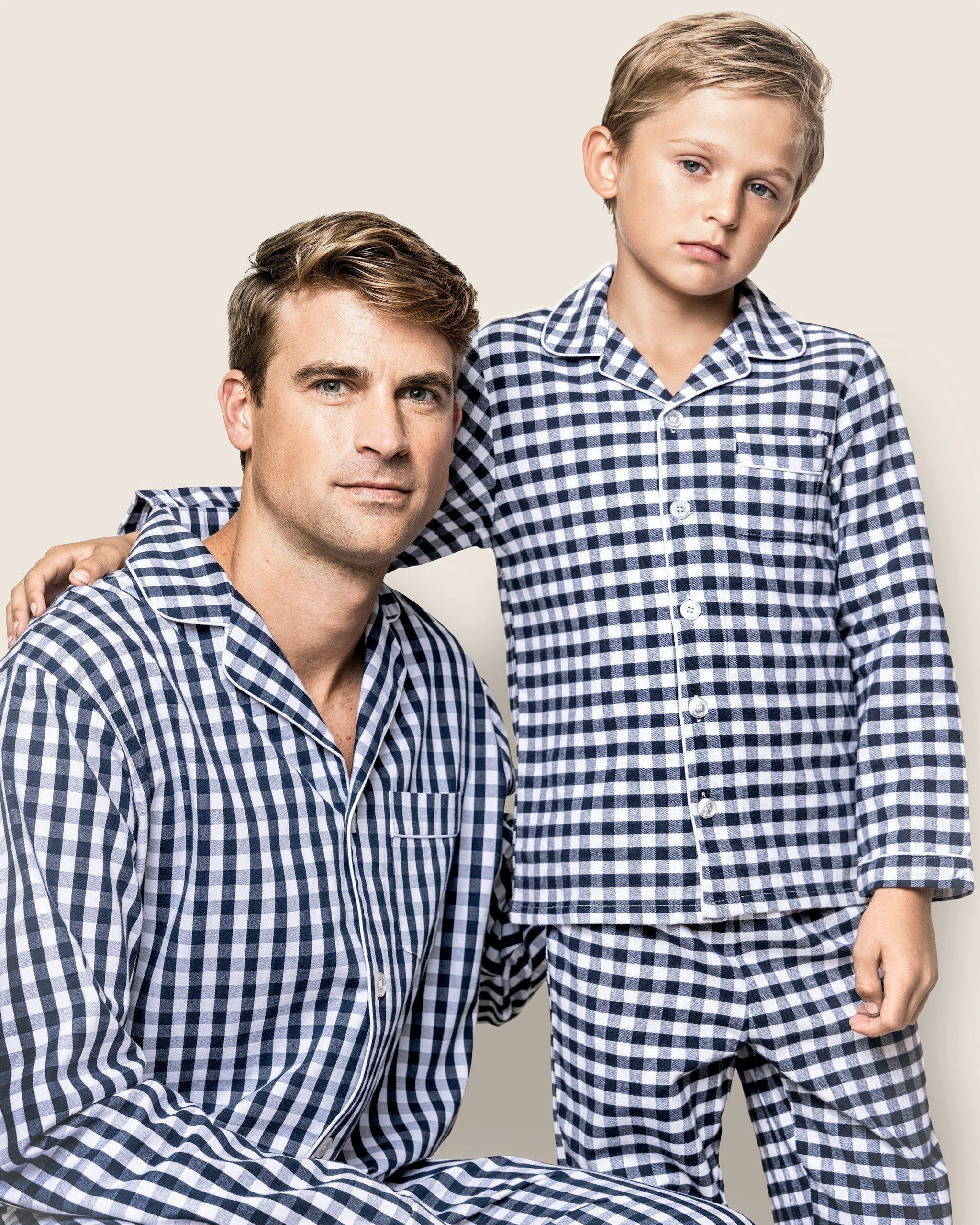 Navy Gingham Pajama Set image number 1