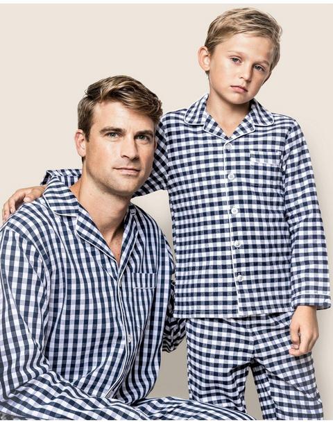 Navy Gingham Pajama Set