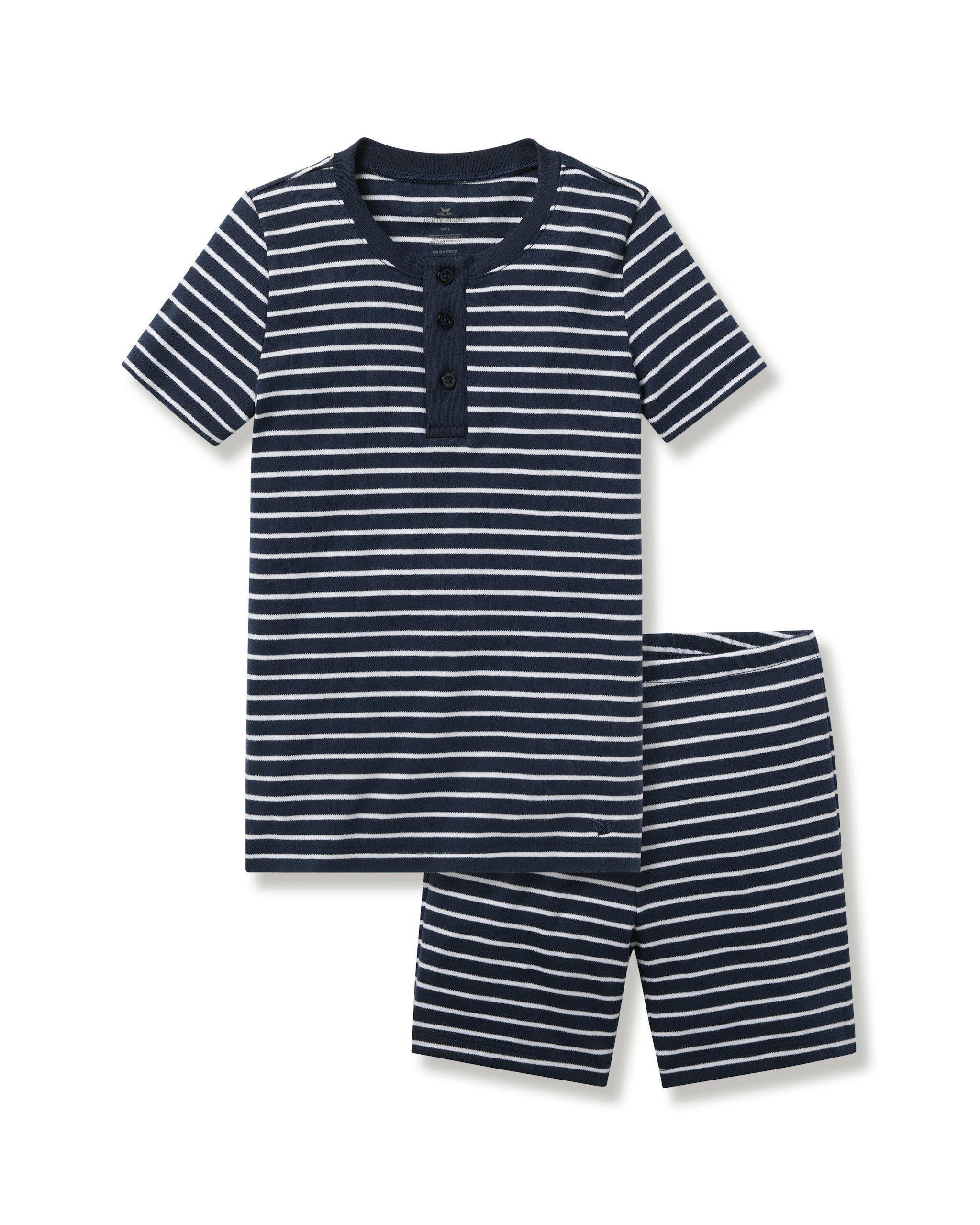 Navy Stripes Snug Fit Short Set