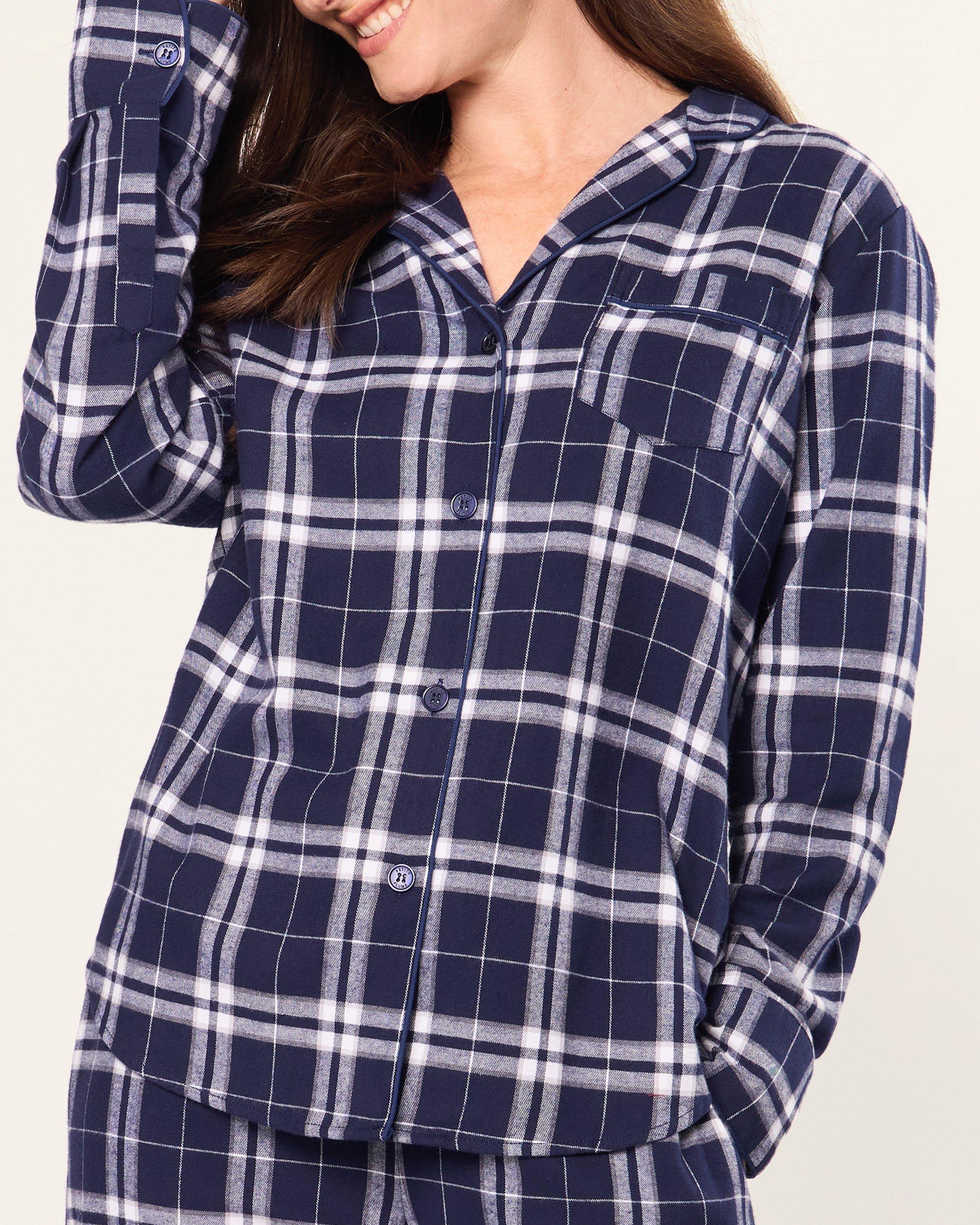 Women's Brushed Twill Pajamas in Oxford Tartan image number 2