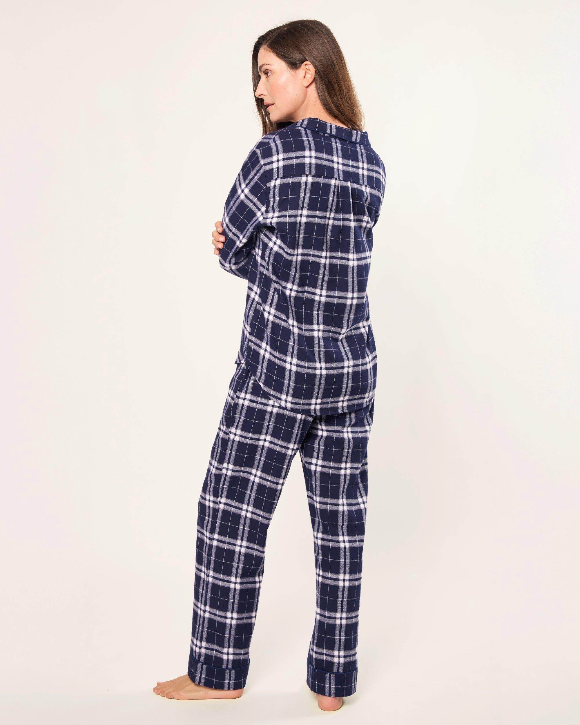 Women's Brushed Twill Pajamas in Oxford Tartan image number 3