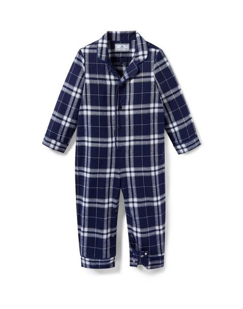 Baby's Brushed Twill Classic Romper in Oxford Tartan