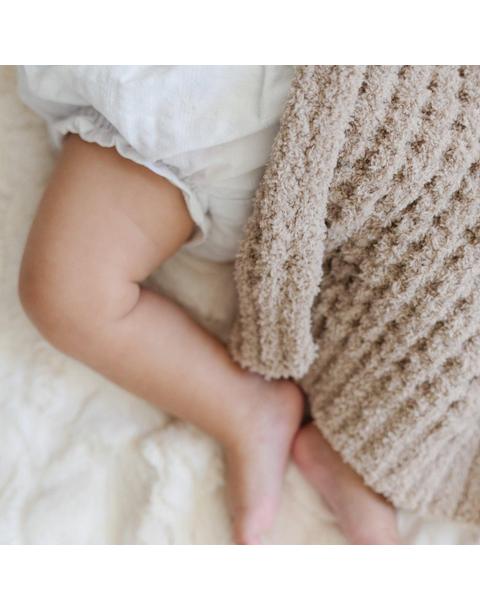 Waffle Knit Blanket in Wheat