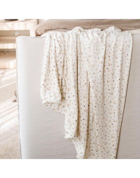 Minky Stretch Blanket in Posy