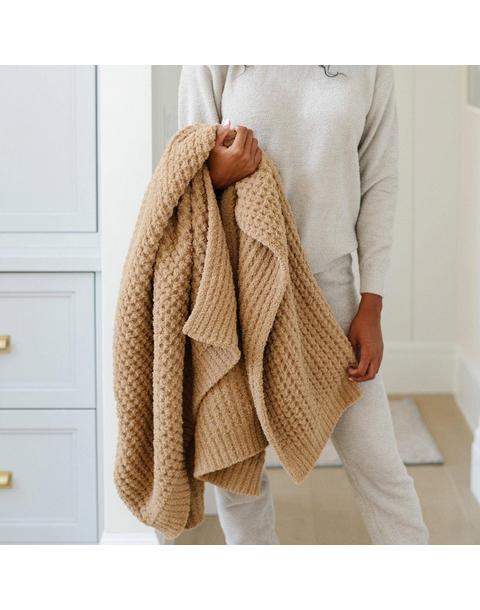 Waffle Knit Blanket in Allspice