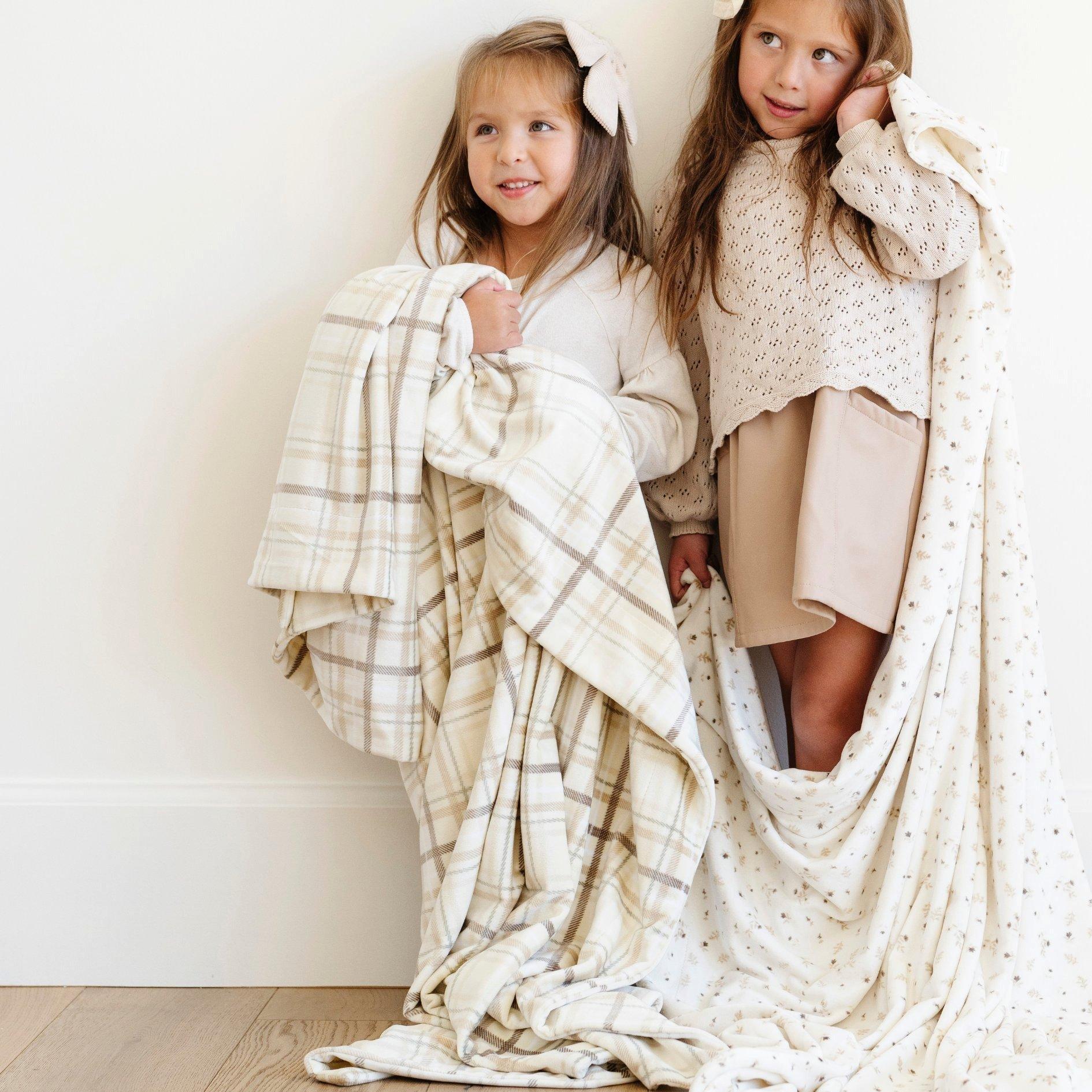 Minky Stretch Blanket in Plaid image number 1