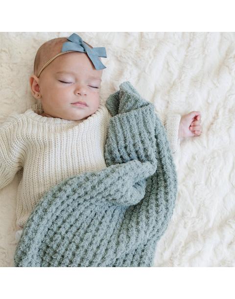 Waffle Knit Blanket in Elm