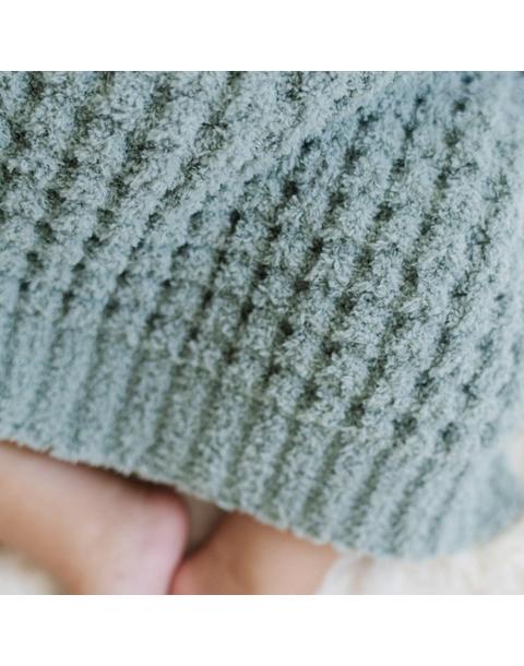 Waffle Knit Blanket in Elm