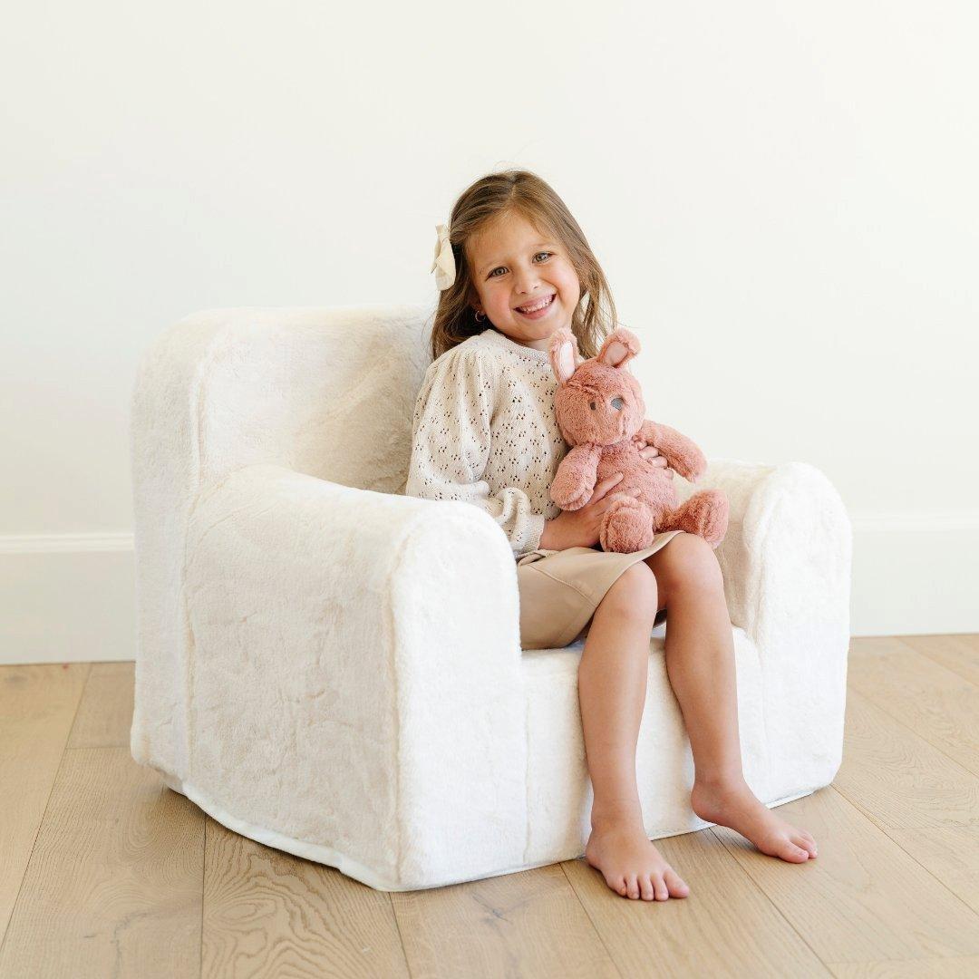 Snuggle Up Faux Fur Chair Cream image number 1