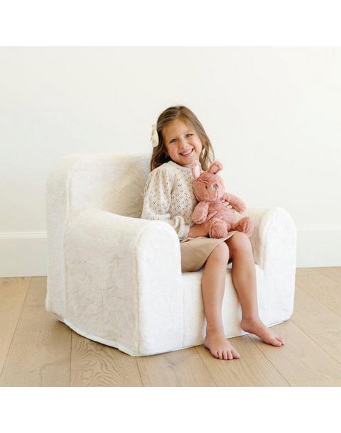 Snuggle Up Faux Fur Chair Cream