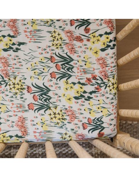 Cotton Muslin Crib Sheet By Hope Roadside