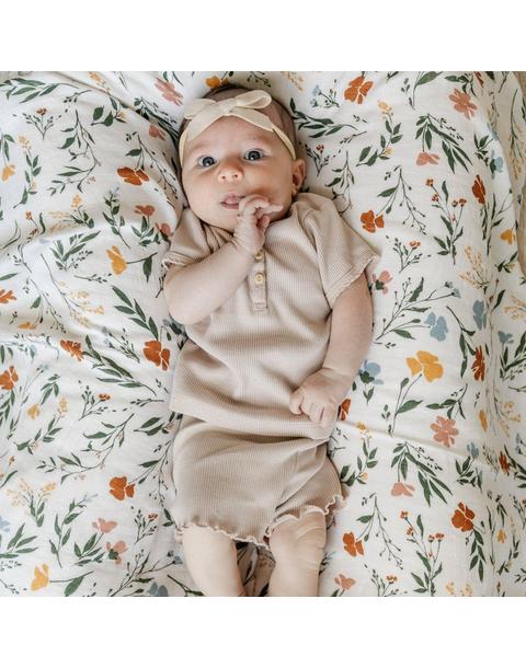 Bamboo Rayon Muslin Swaddle Fleurs
