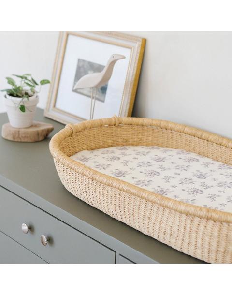 Cotton Muslin Changing Cover Forget-Me-Not