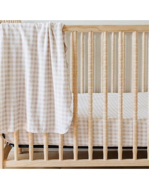 Gingham Crib Sheet
