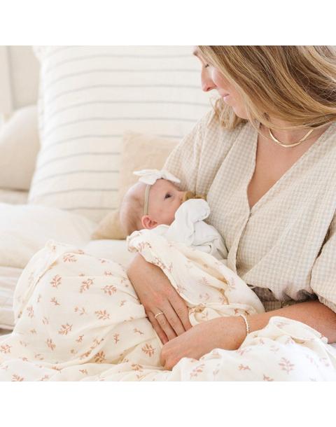 Bamboo Rayon Muslin Swaddle Floret