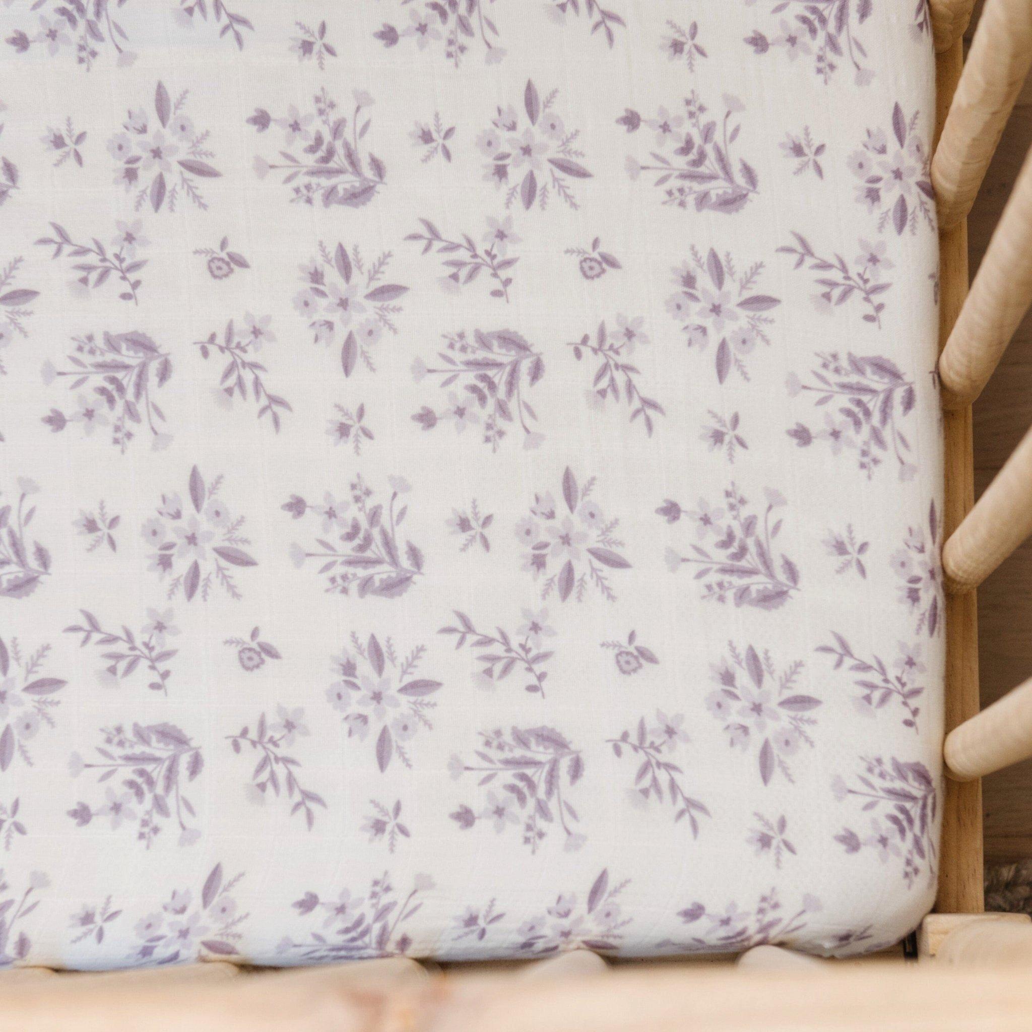 Cotton Muslin Crib Sheet Forget-Me-Not image number 3