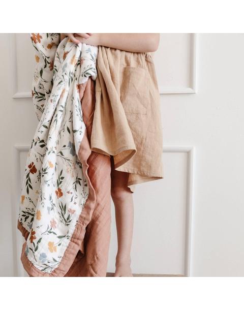 Bamboo Rayon Muslin 4-Layer Quilt Fleurs