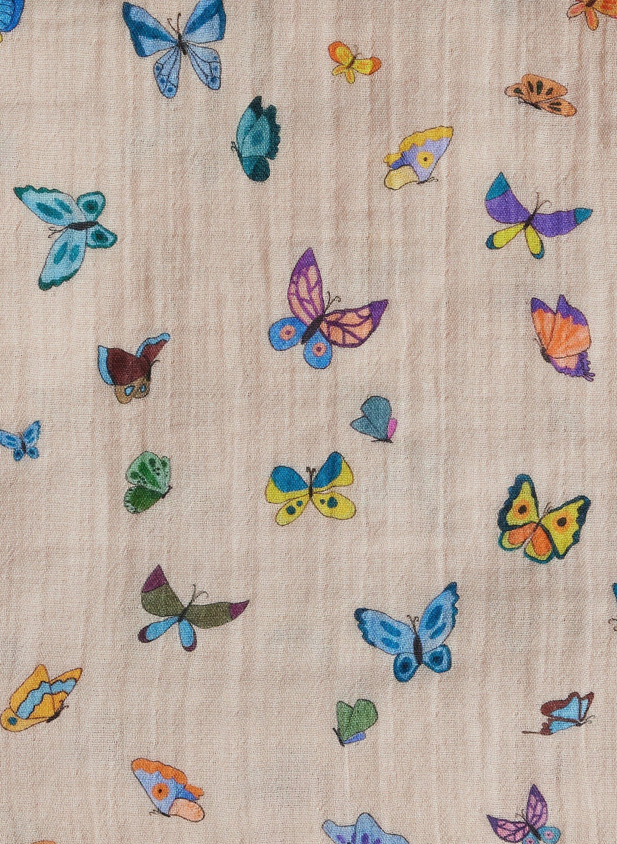 Blush Peach Madame Butterfly Shawl Blanket image number 1