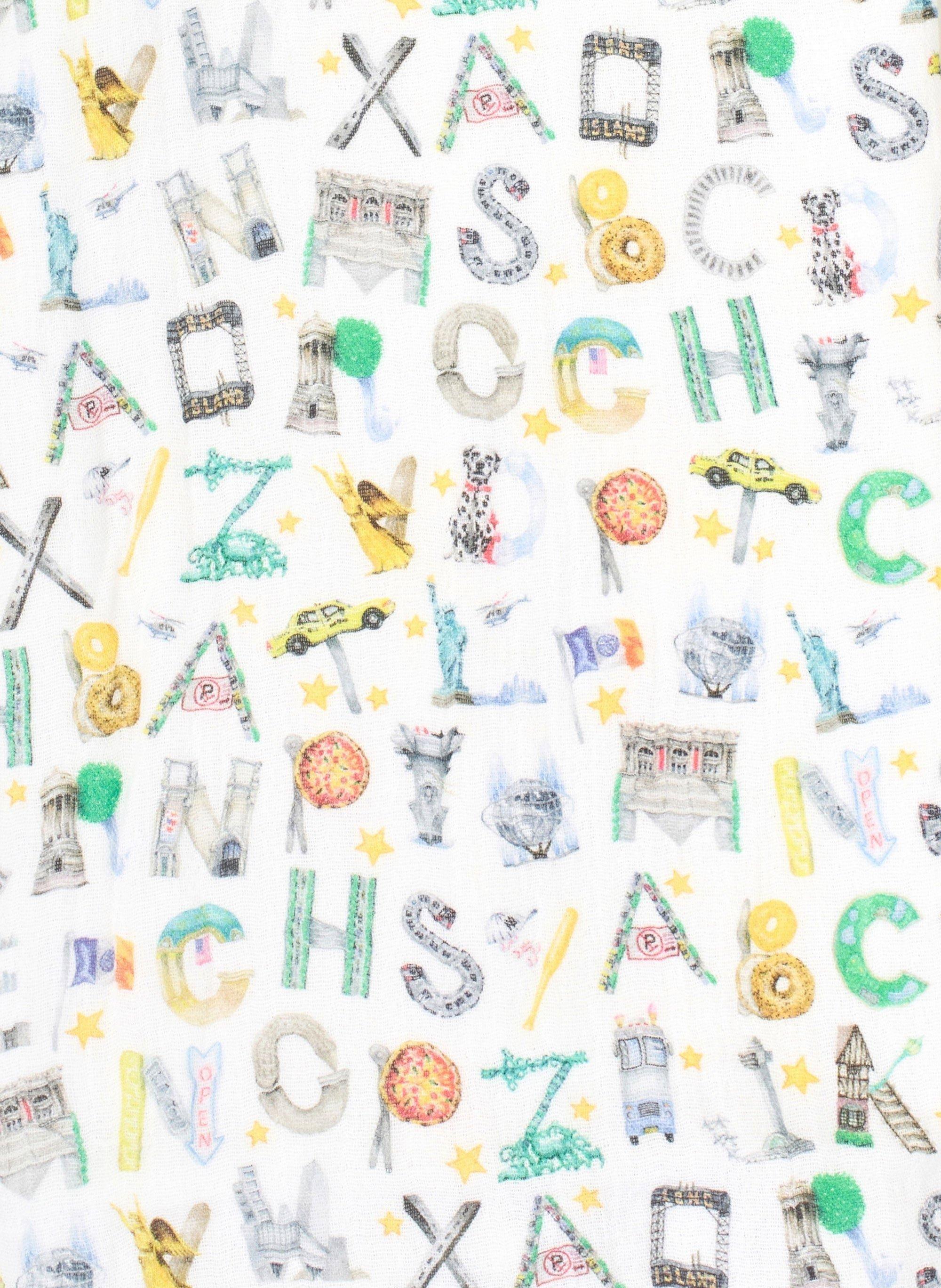 NYC Alphabet Soup Shawl Blanket image number 1