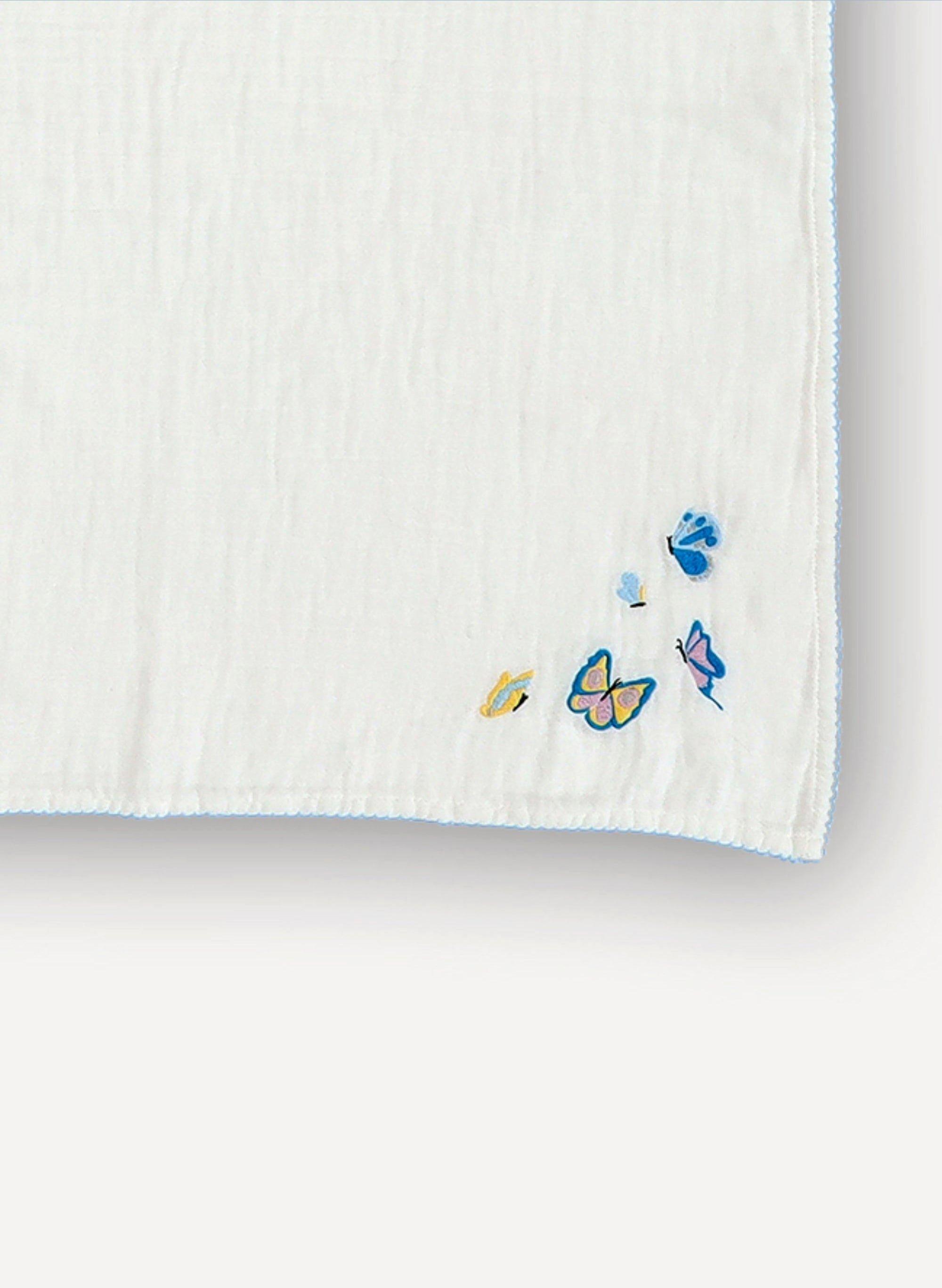 Butterfly Embroidered Shawl Blanket image number 2