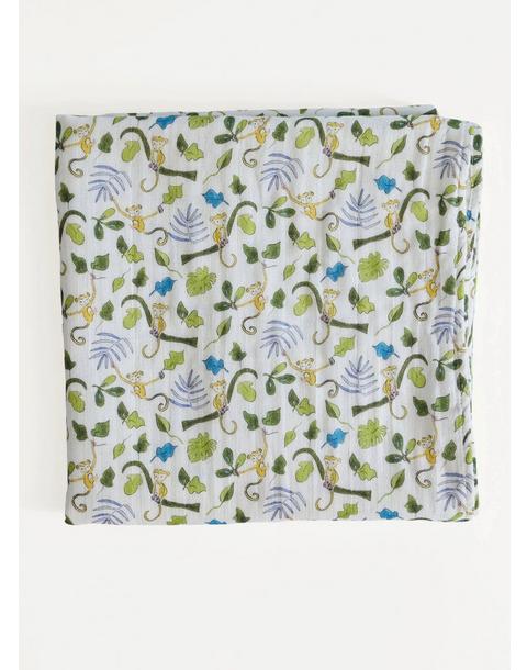 Happy Monkey Shawl Blanket