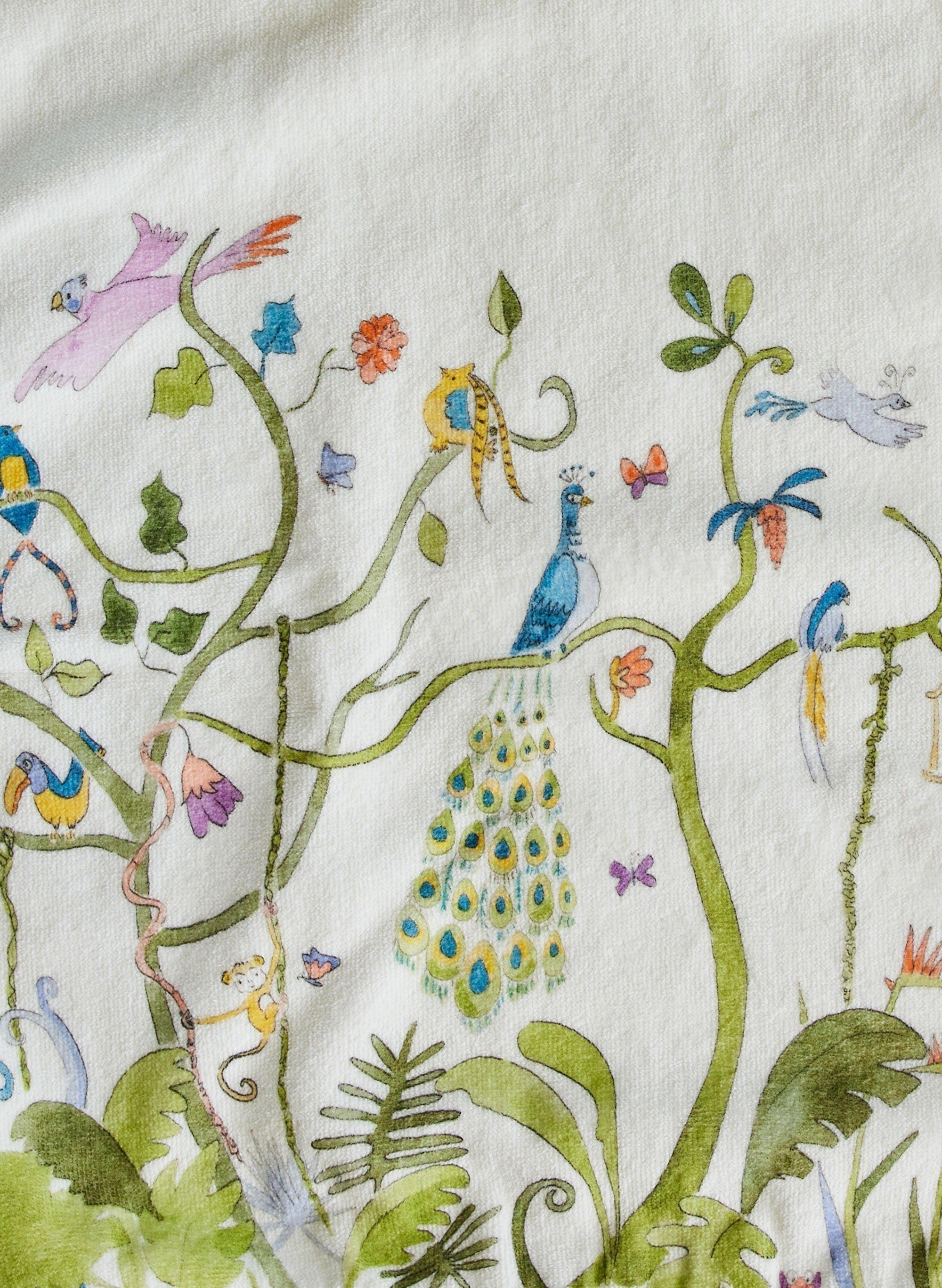 Tropical Chinoiserie Swim Poncho image number 2