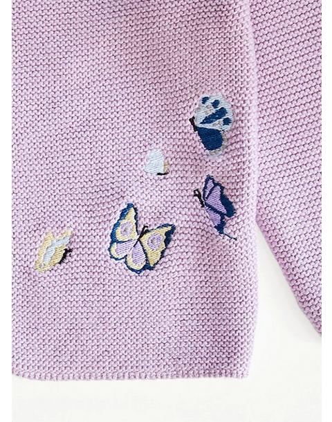 Embroidered Butterfly Knit Cardigan