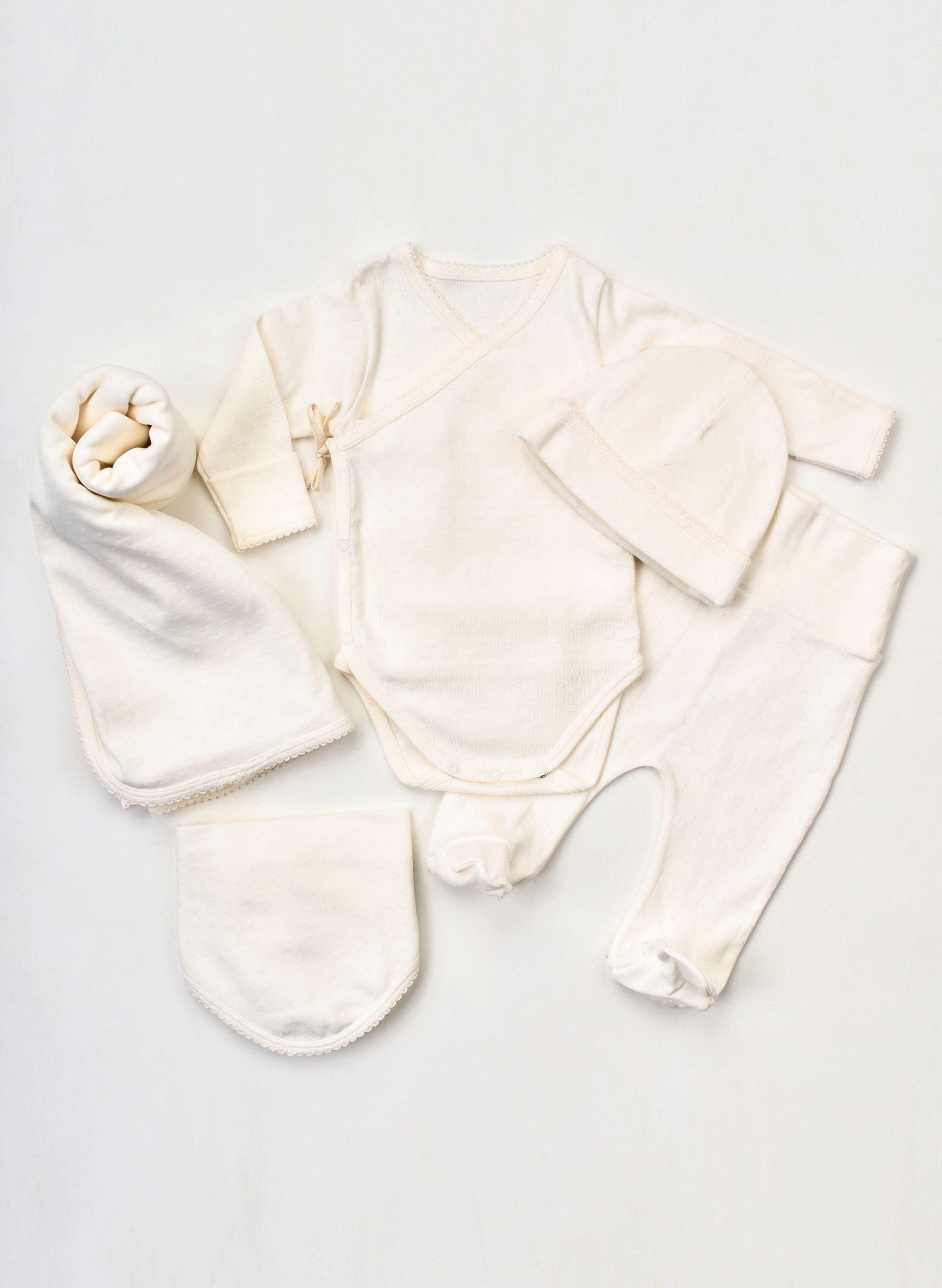 Welcome Baby Pointelle 5 Piece Set