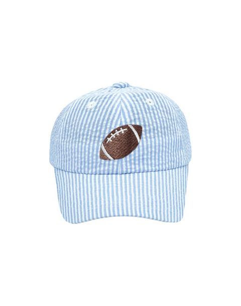 Football Seersucker Baseball Hat