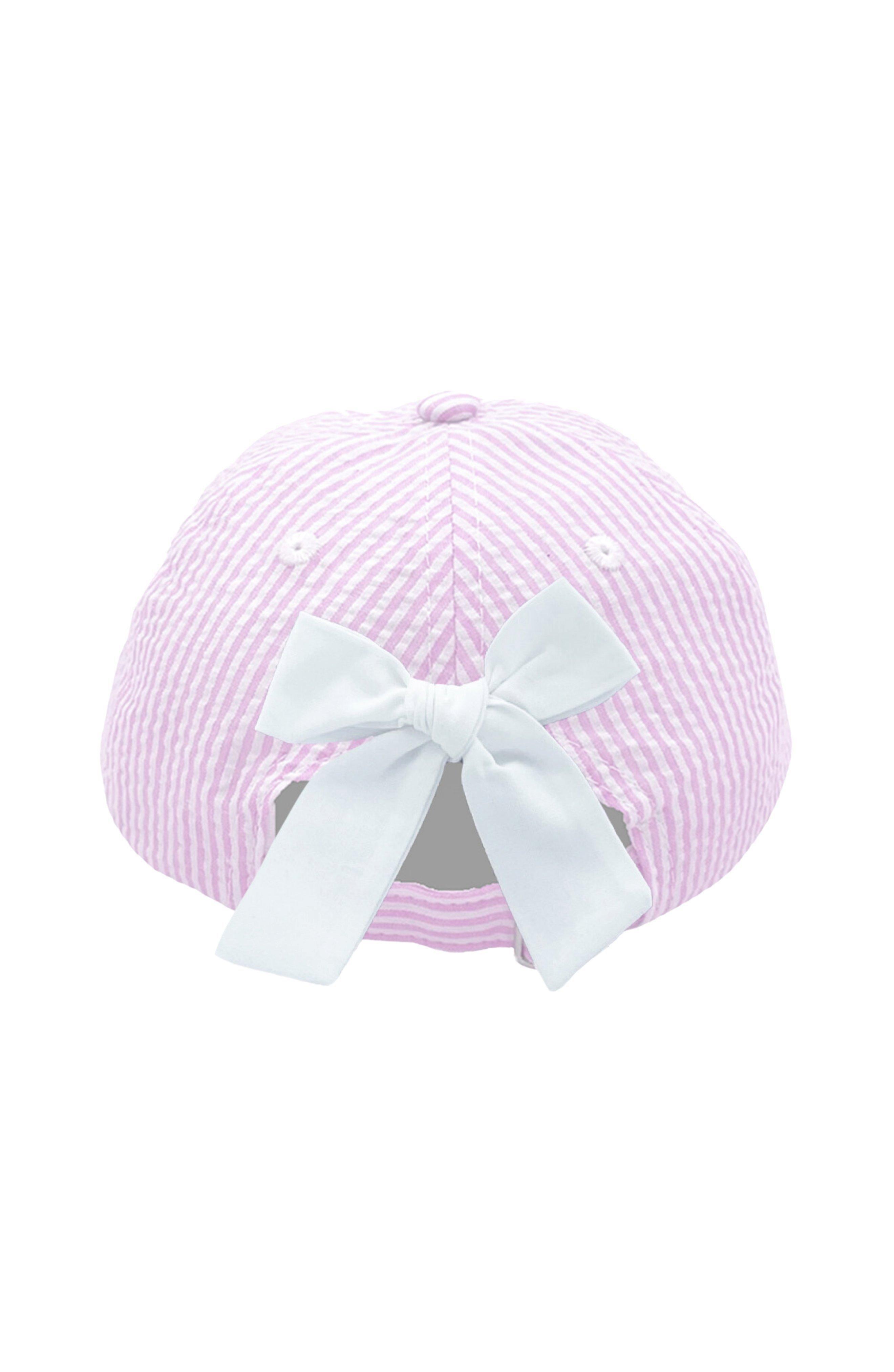 Football Seersucker Bow Baseball Hat image number 1