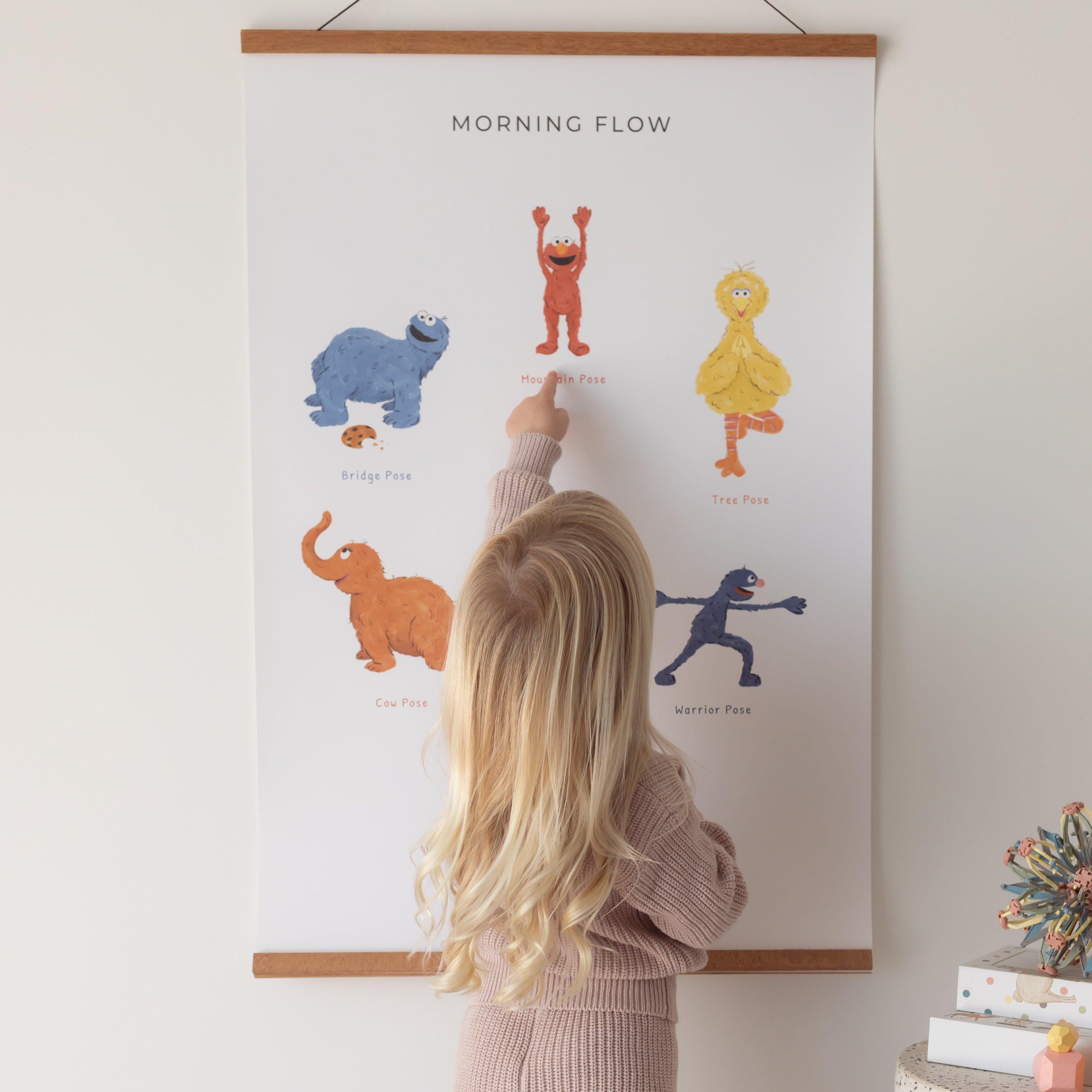 Double-Sided Sesame Street Yoga Poses Print image number 2