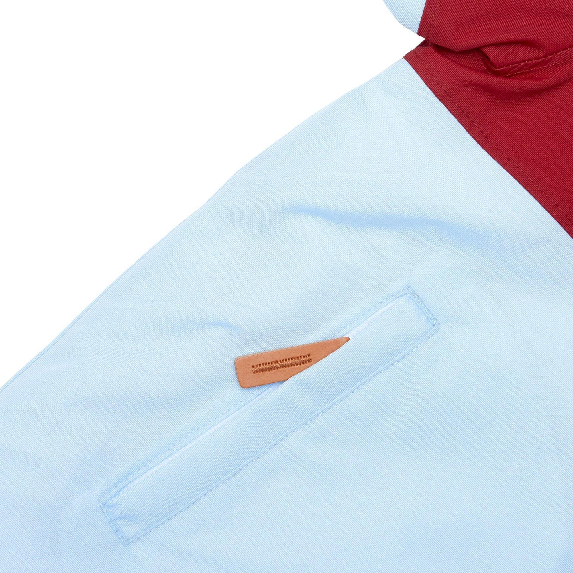 Cloud Blue Winter Coat with Red Rugby Stripe image number 3