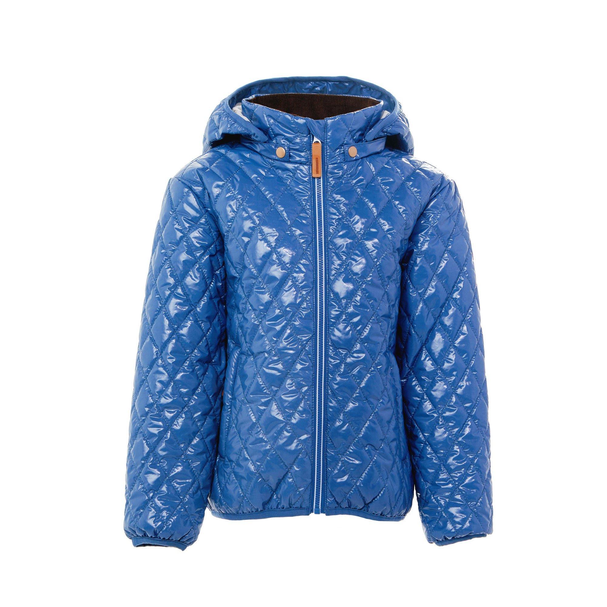 Shiny Mountain Blue Quilted Puffer Coat