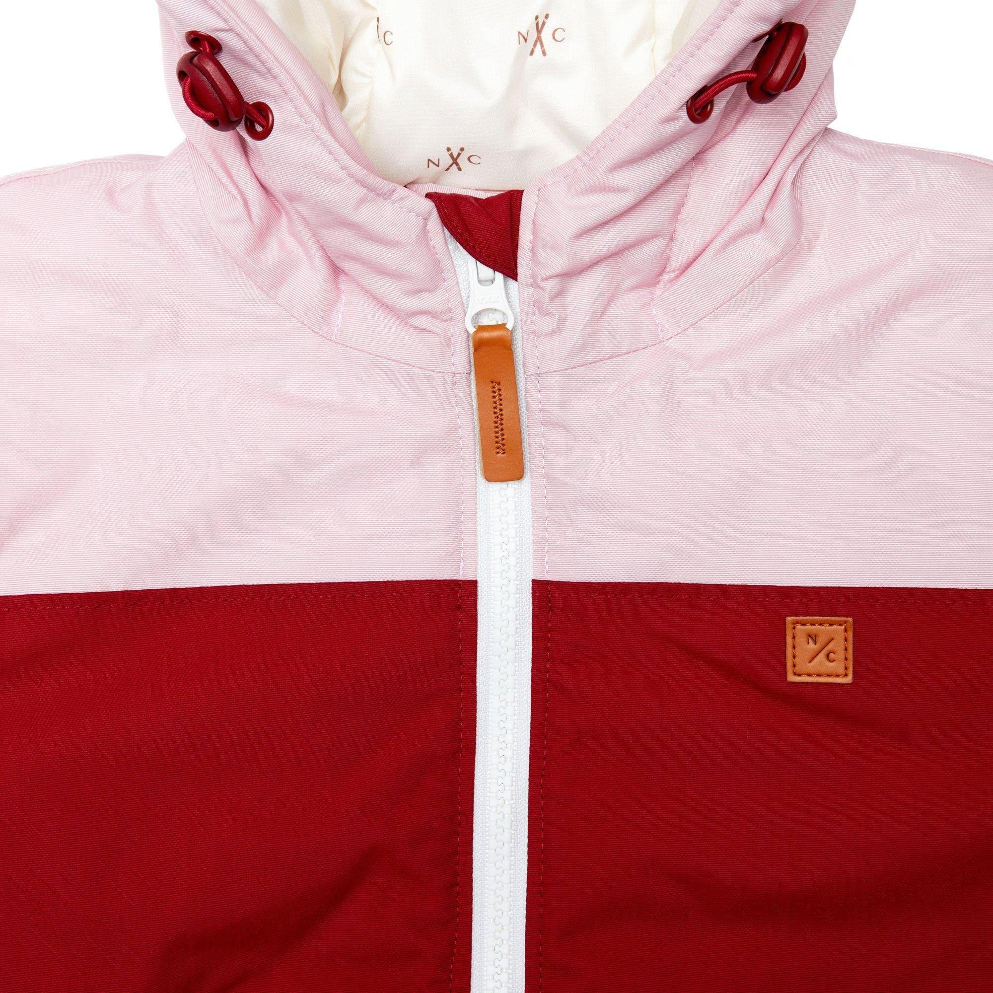 Ballerina Pink Winter Coat with Red Rugby Stripe image number 3