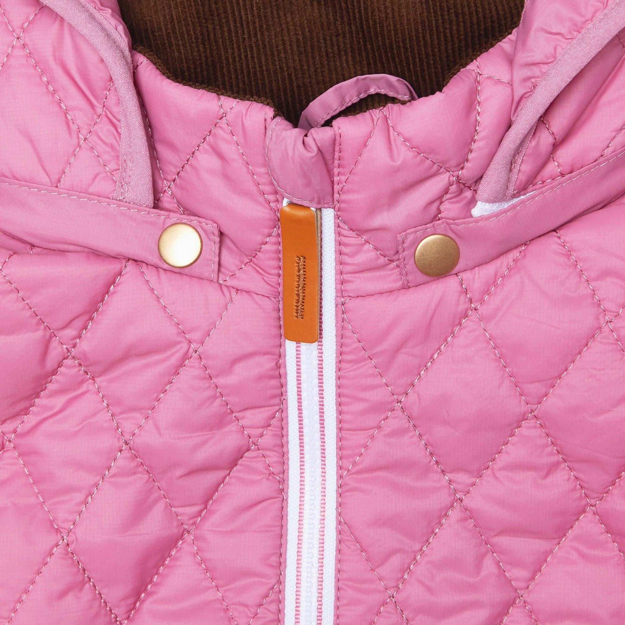 Rose Pink Quilted Puffer Coat image number 3