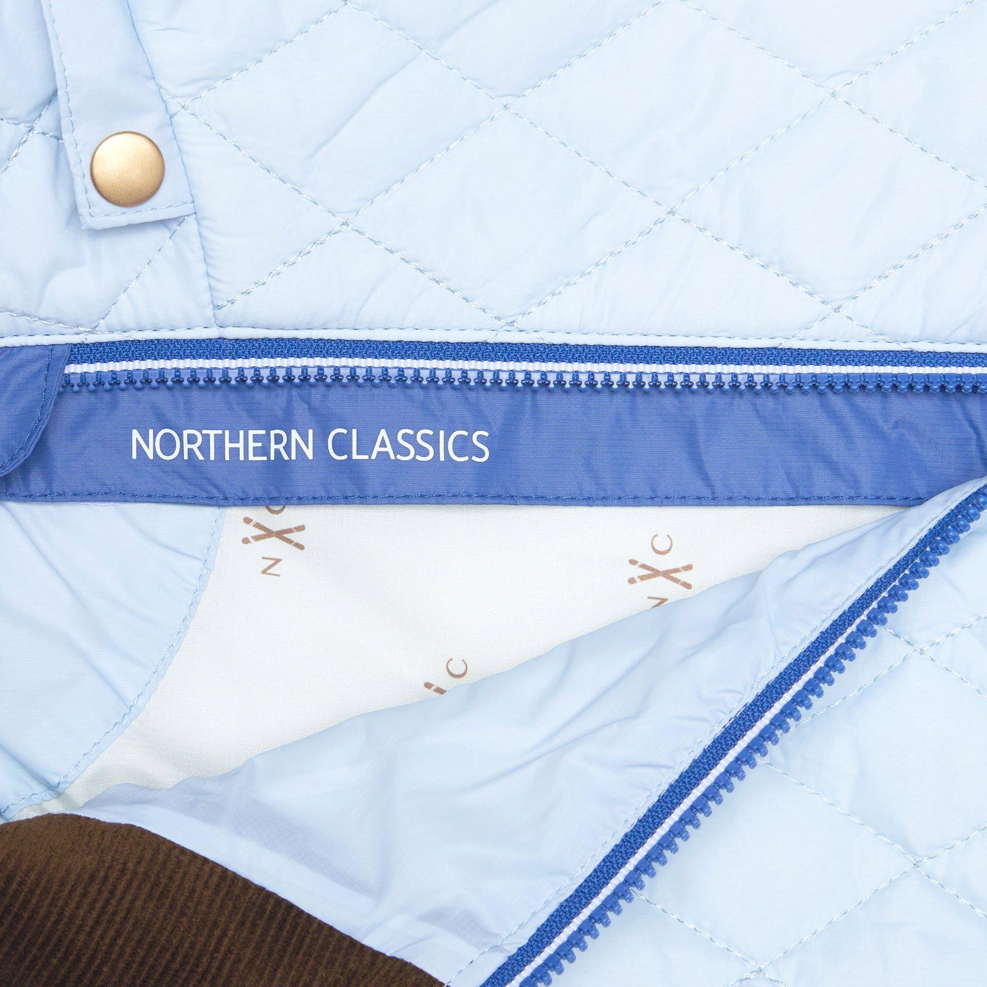 Cloud Blue Quilted Puffer Coat image number 3