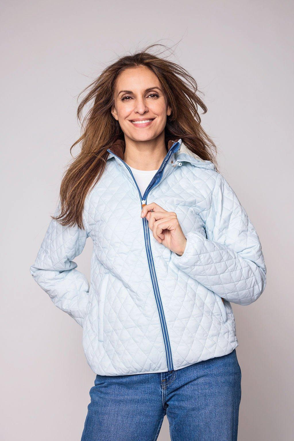 Women's - Cloud Blue Quilted Puffer Coat image number 2