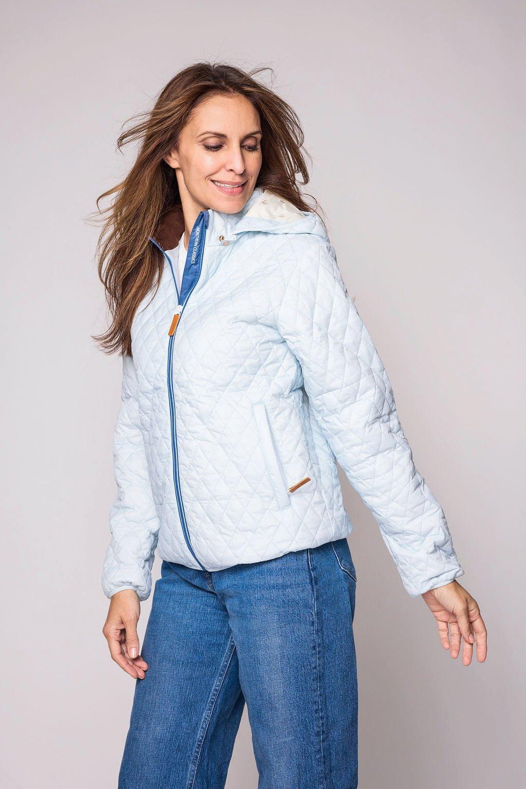 Women's - Cloud Blue Quilted Puffer Coat image number 4