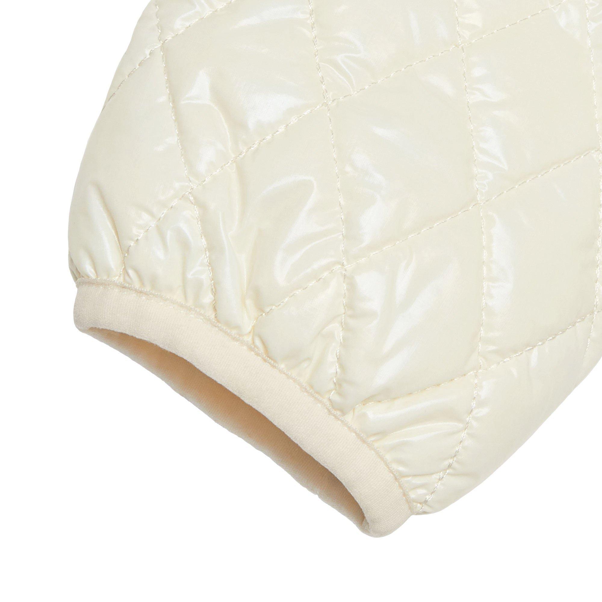 Women's - Shiny Winter White Quilted Puffer Coat image number 3